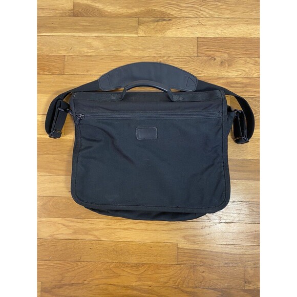 TUMI Alpha Expandable Black Portfolio Laptop Briefcase Ballistic Nylon 209D3 - Picture 1 of 6